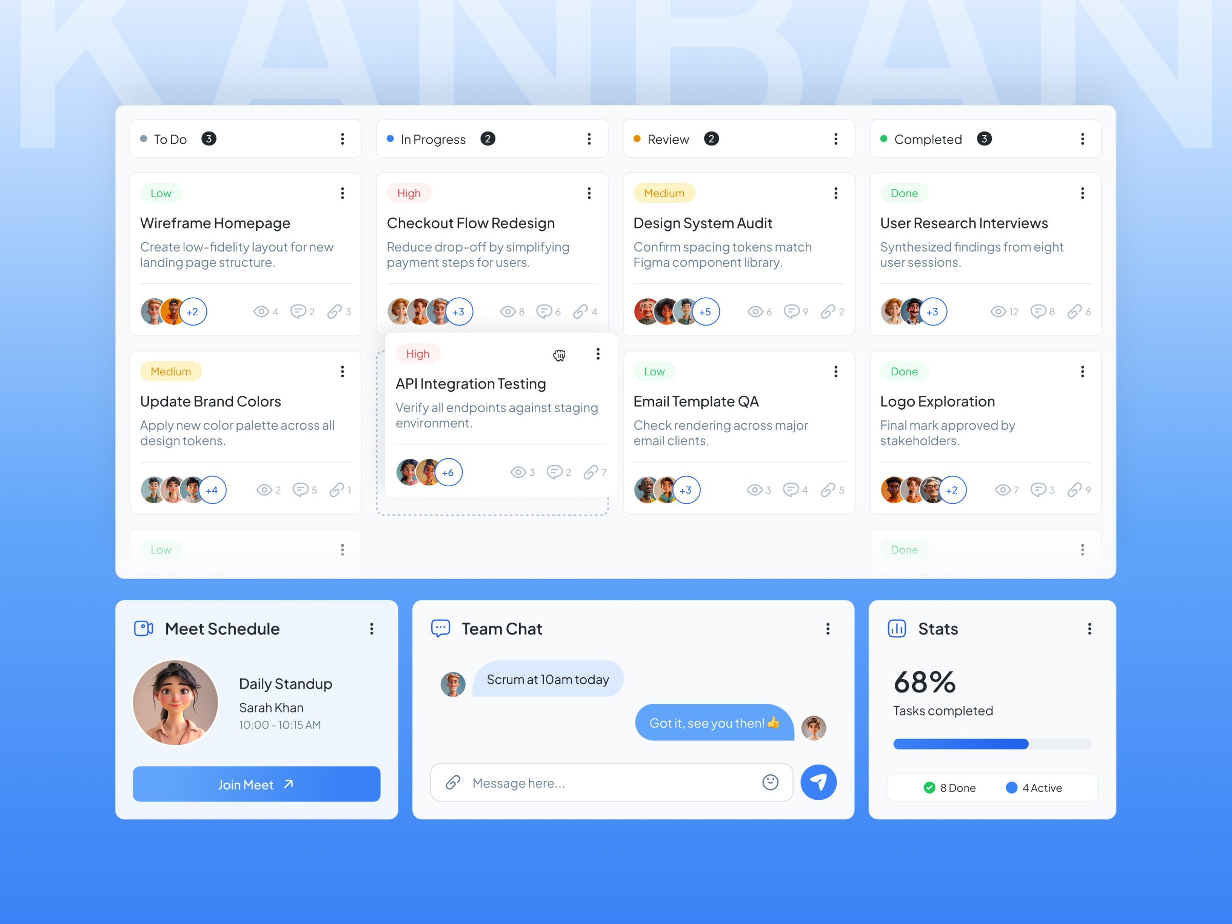 Task Management Dashboard UI Design Image 1
