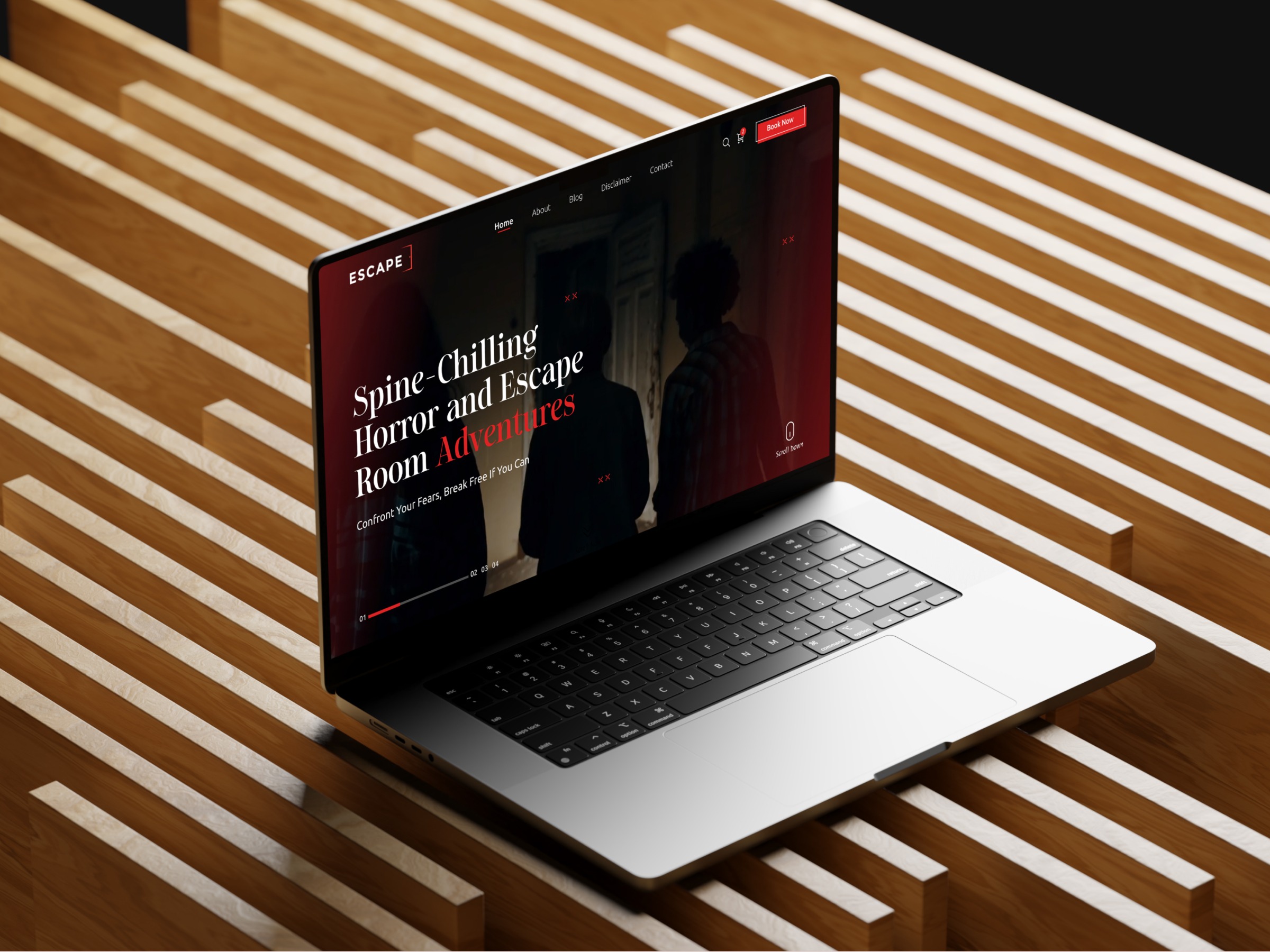 Escape Room Website UI Design Image 0