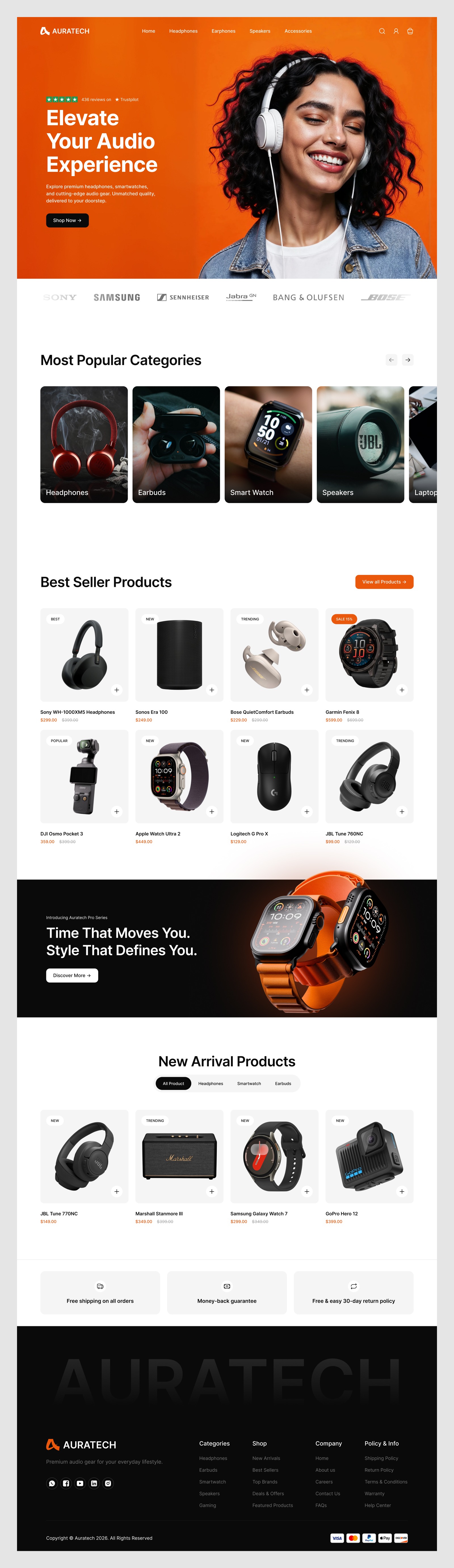 Electronics E-Commerce Website UI Design | Auratech Image 2