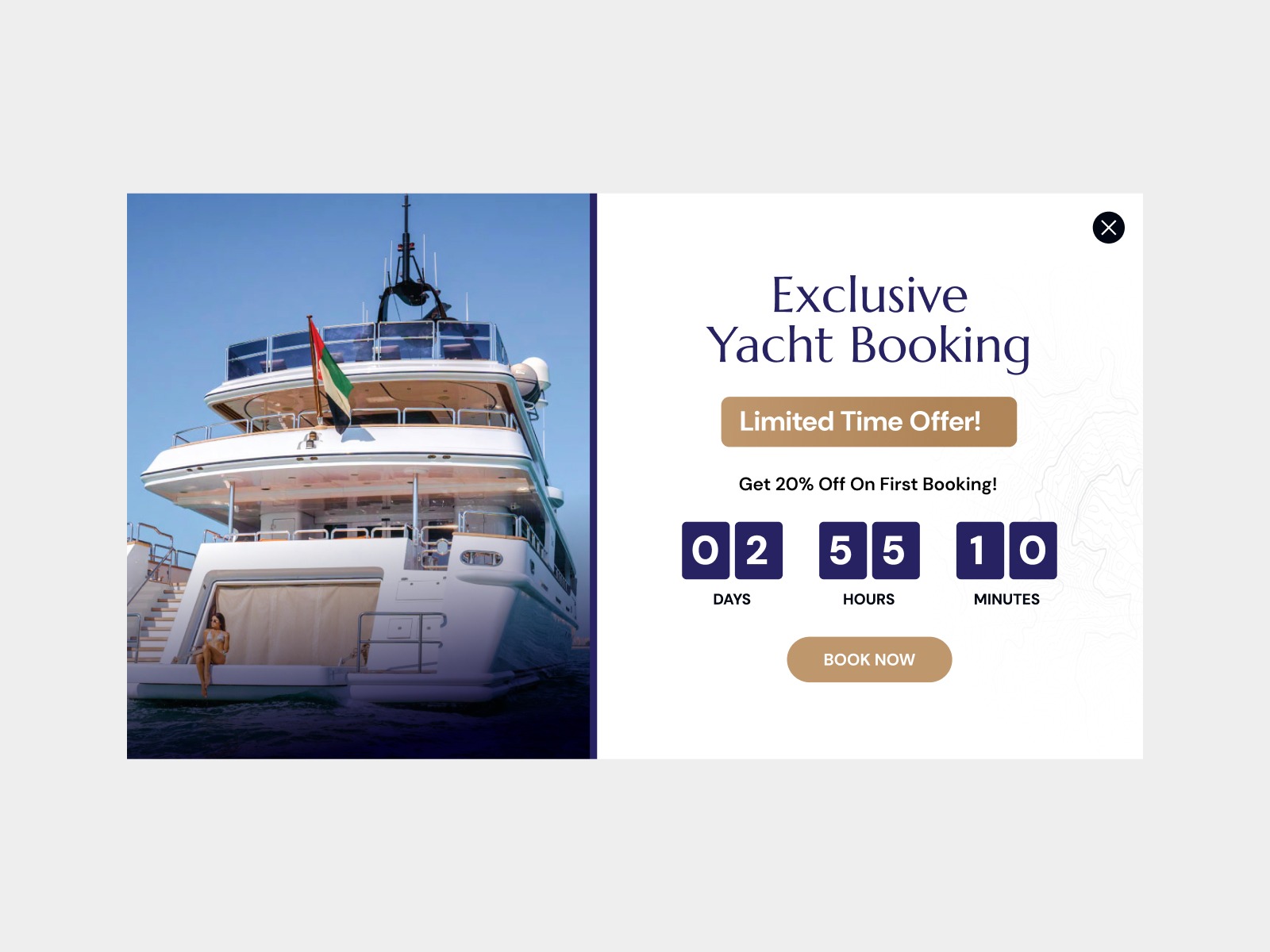 Yacht Rental Website UI Design Image 0