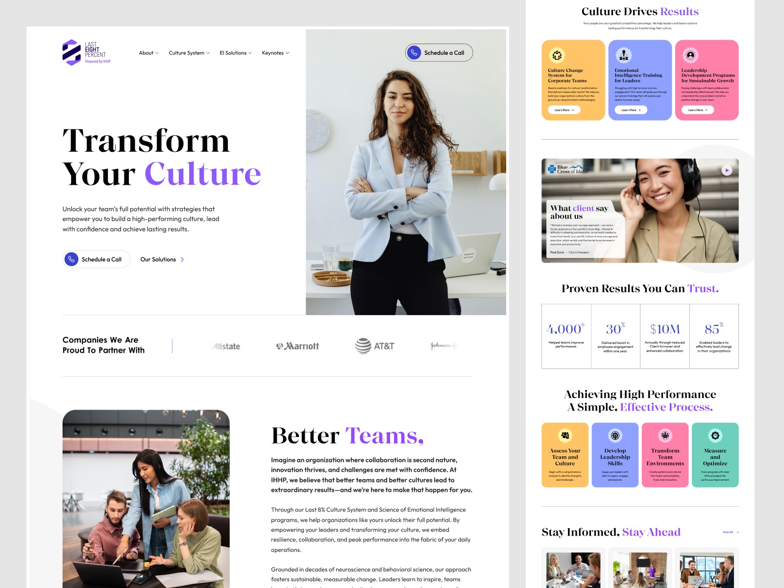 Corporate Coaching Website UI Design