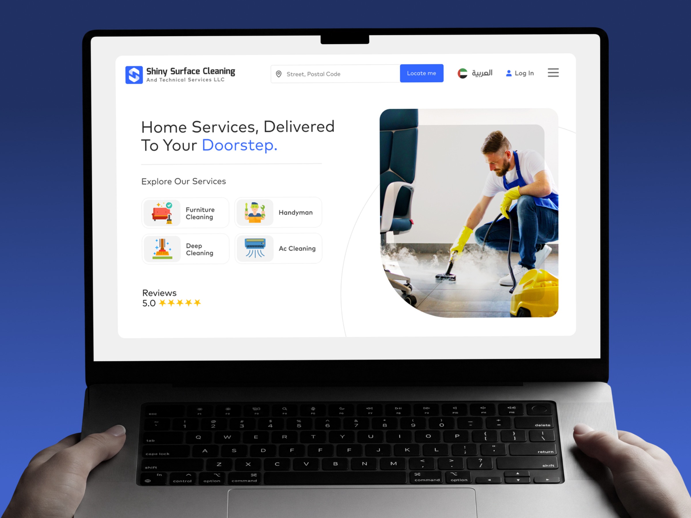 Home Services Website UI Design - Shiny Surface Image 0