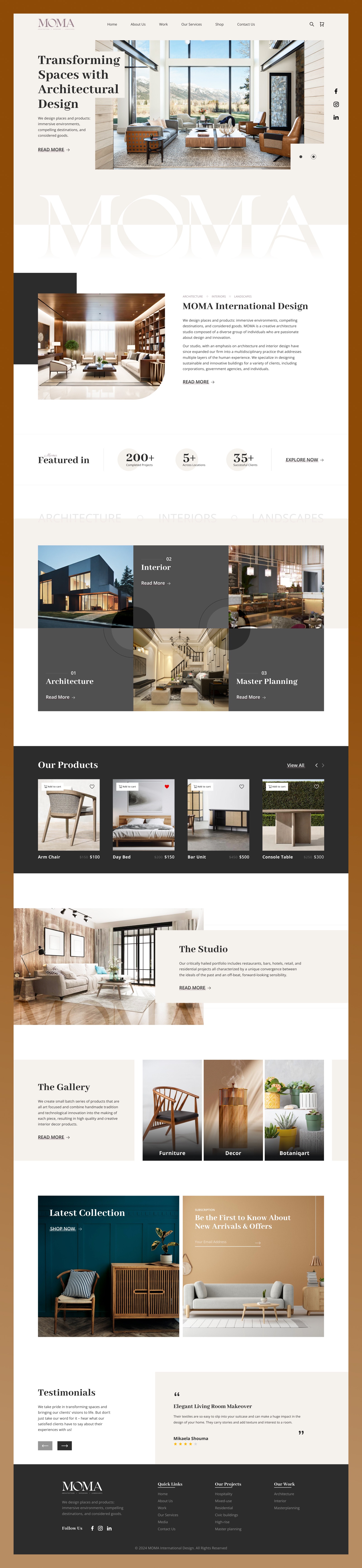Architecture & Interior Design Website UI Design Image 0