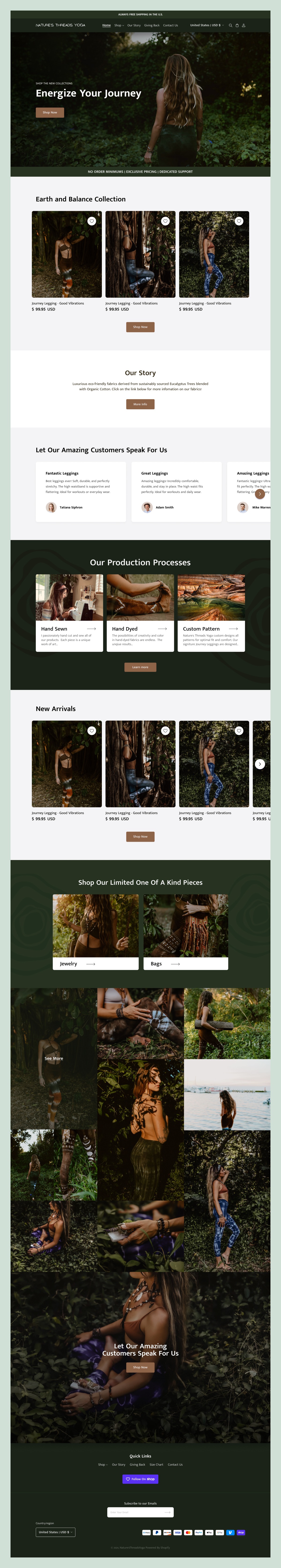 Yoga & Activewear E-Commerce Website UI Design Image 0