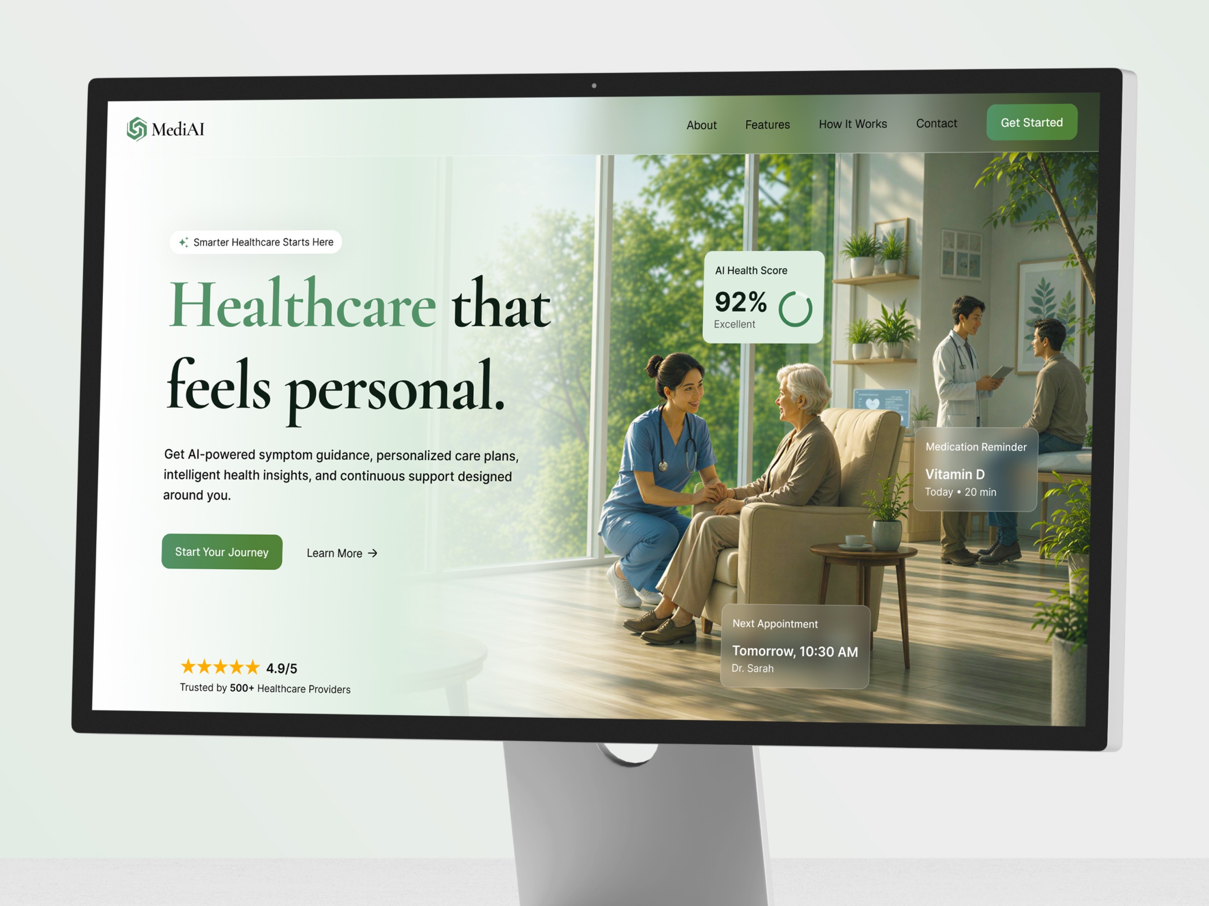 MediAI - AI Healthcare Landing Page Image 0