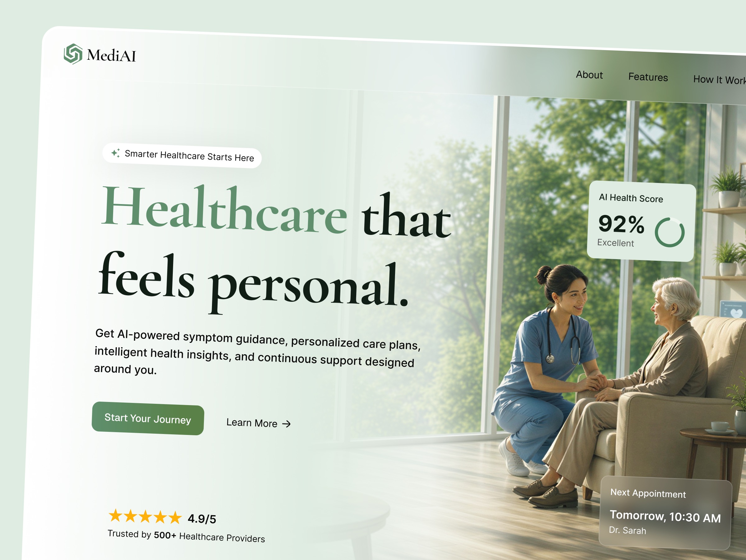 MediAI - AI Healthcare Landing Page Image 1