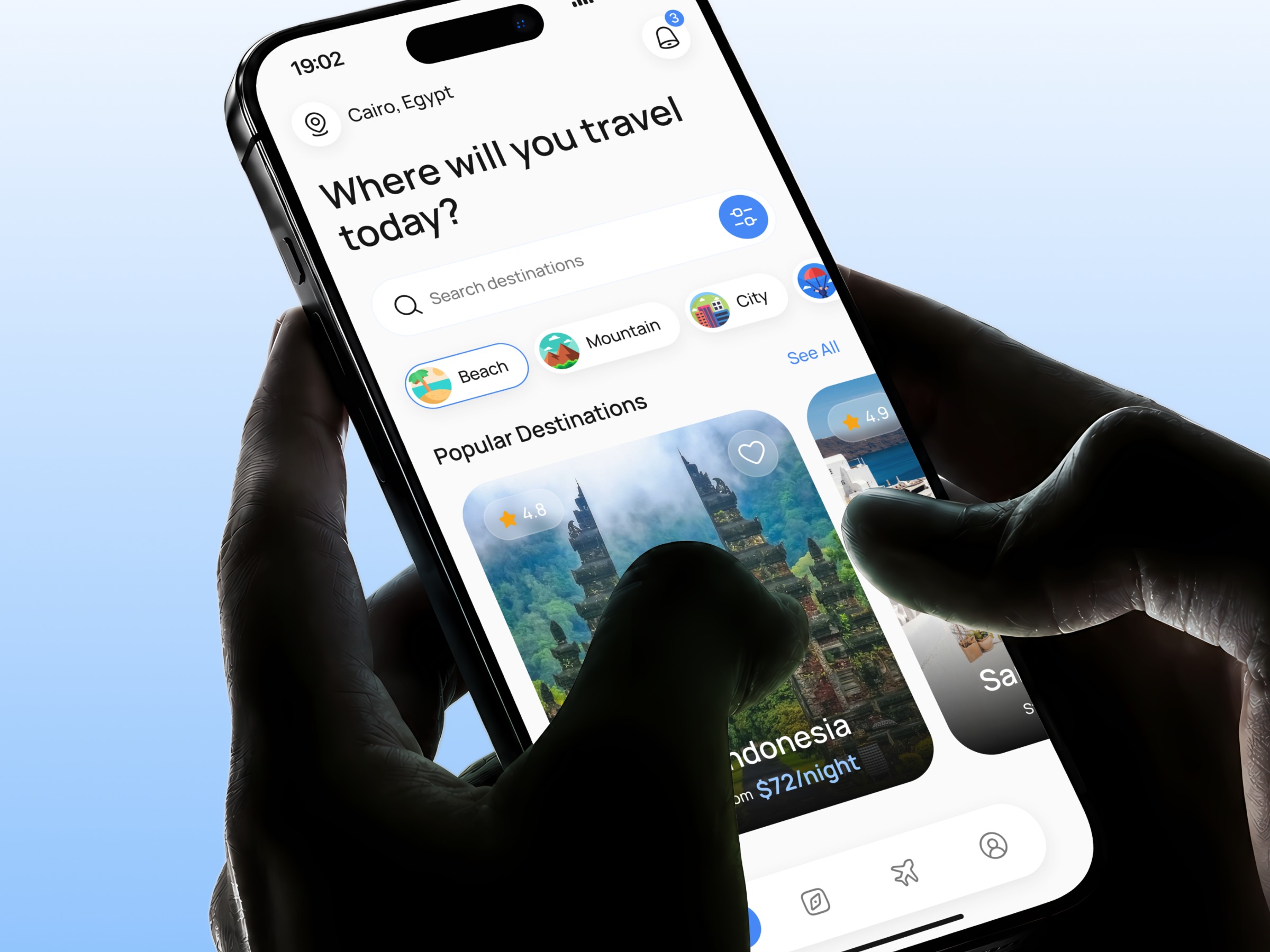 Roamly – Travel Booking Mobile App Image 3