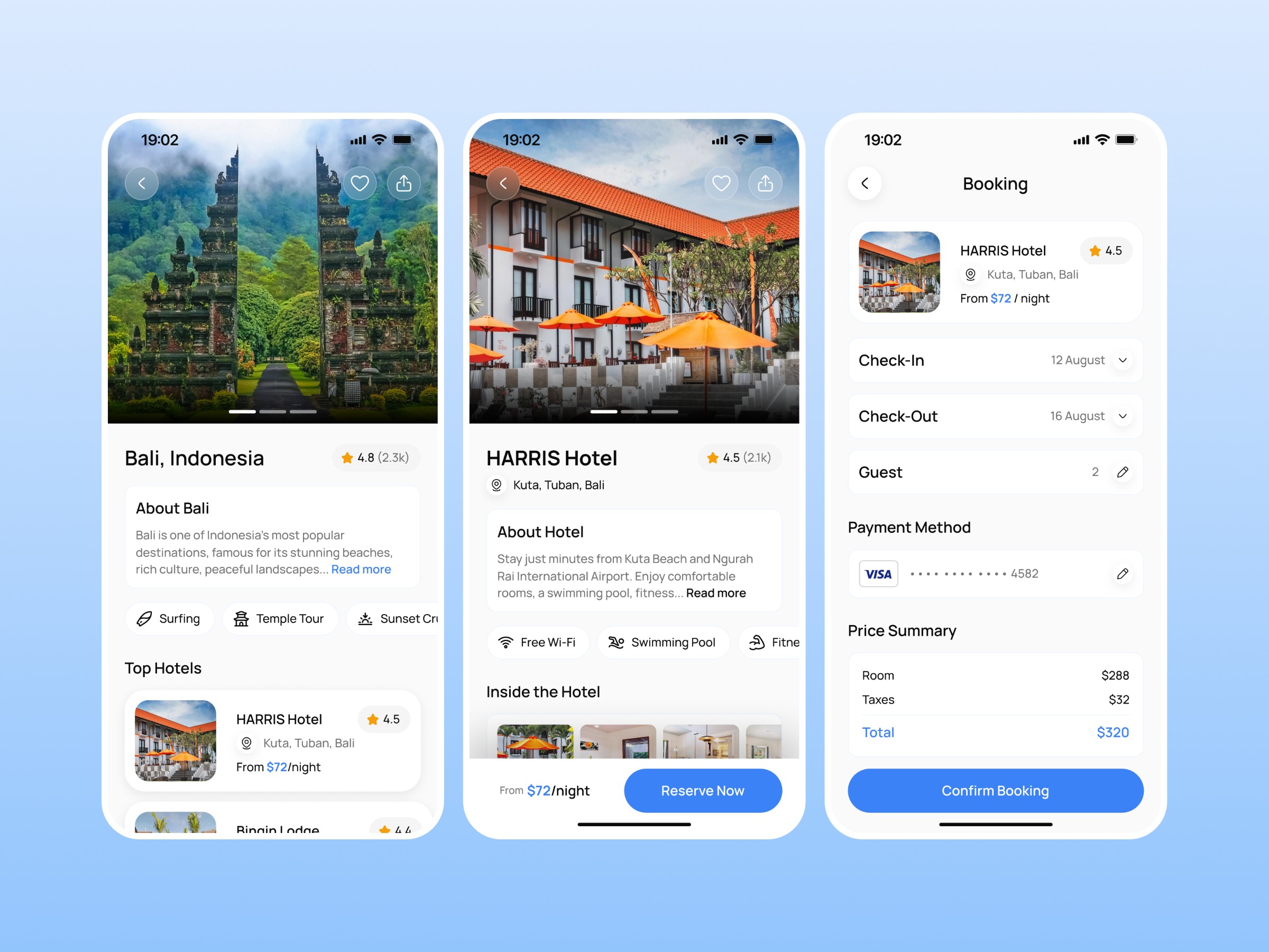 Roamly – Travel Booking Mobile App UI Image 1