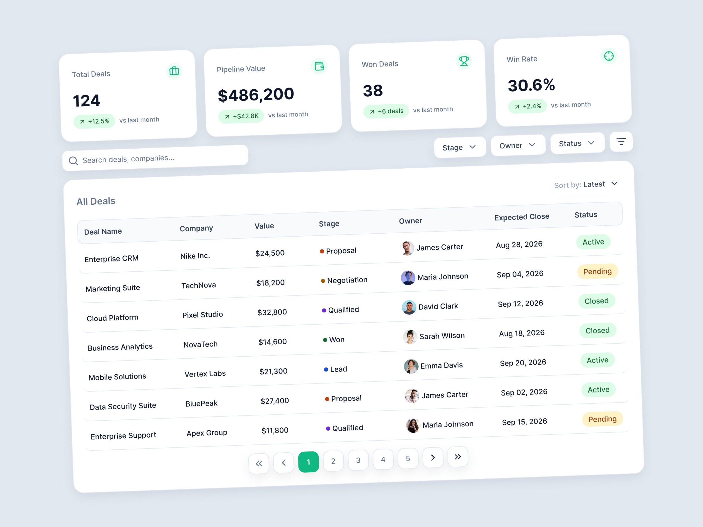 Nexus - Sales CRM Dashboard & Deals Management Image 0