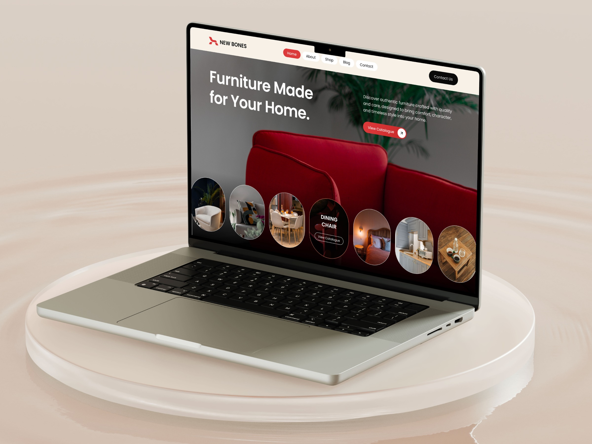 New Bones – Furniture Landing Page UI Image 4