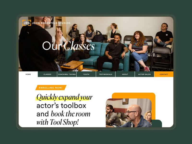 John Rosenfeld Studios — Acting Studio Web Design & UI