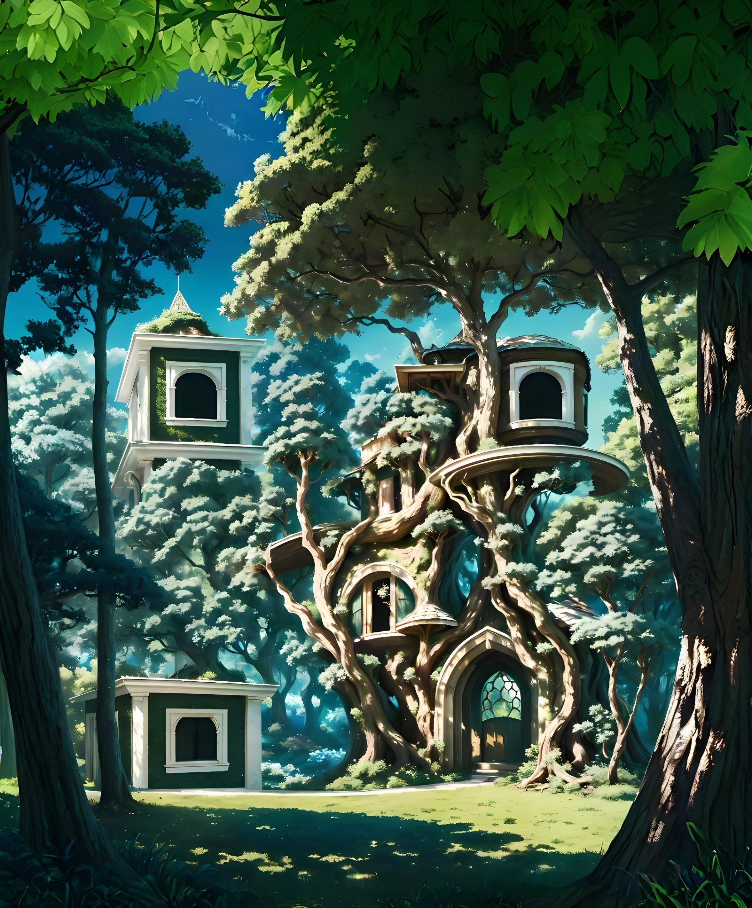 The art QR code a fairy-tale forest