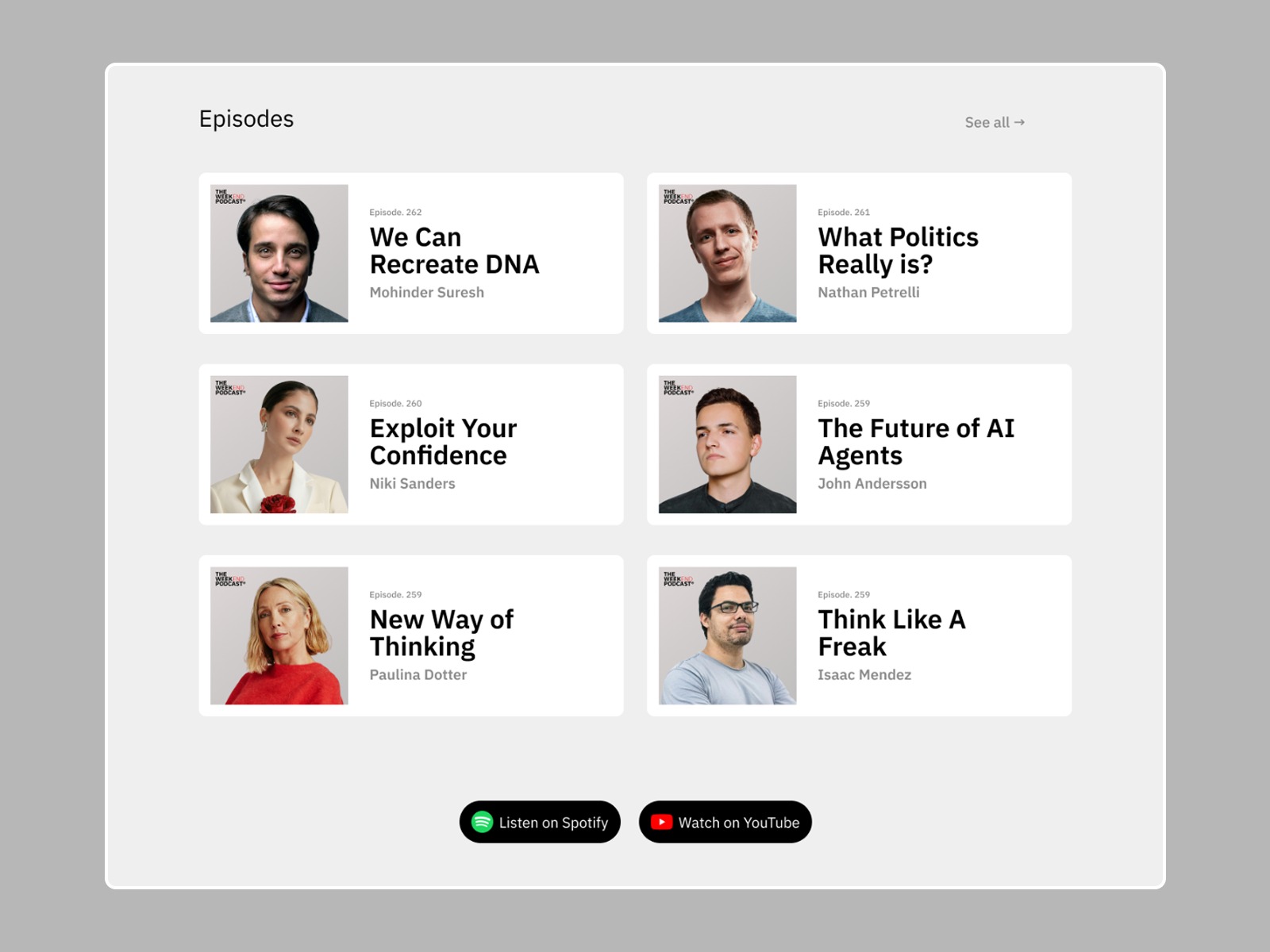 The Weekend Podcast Landing Page Image 1