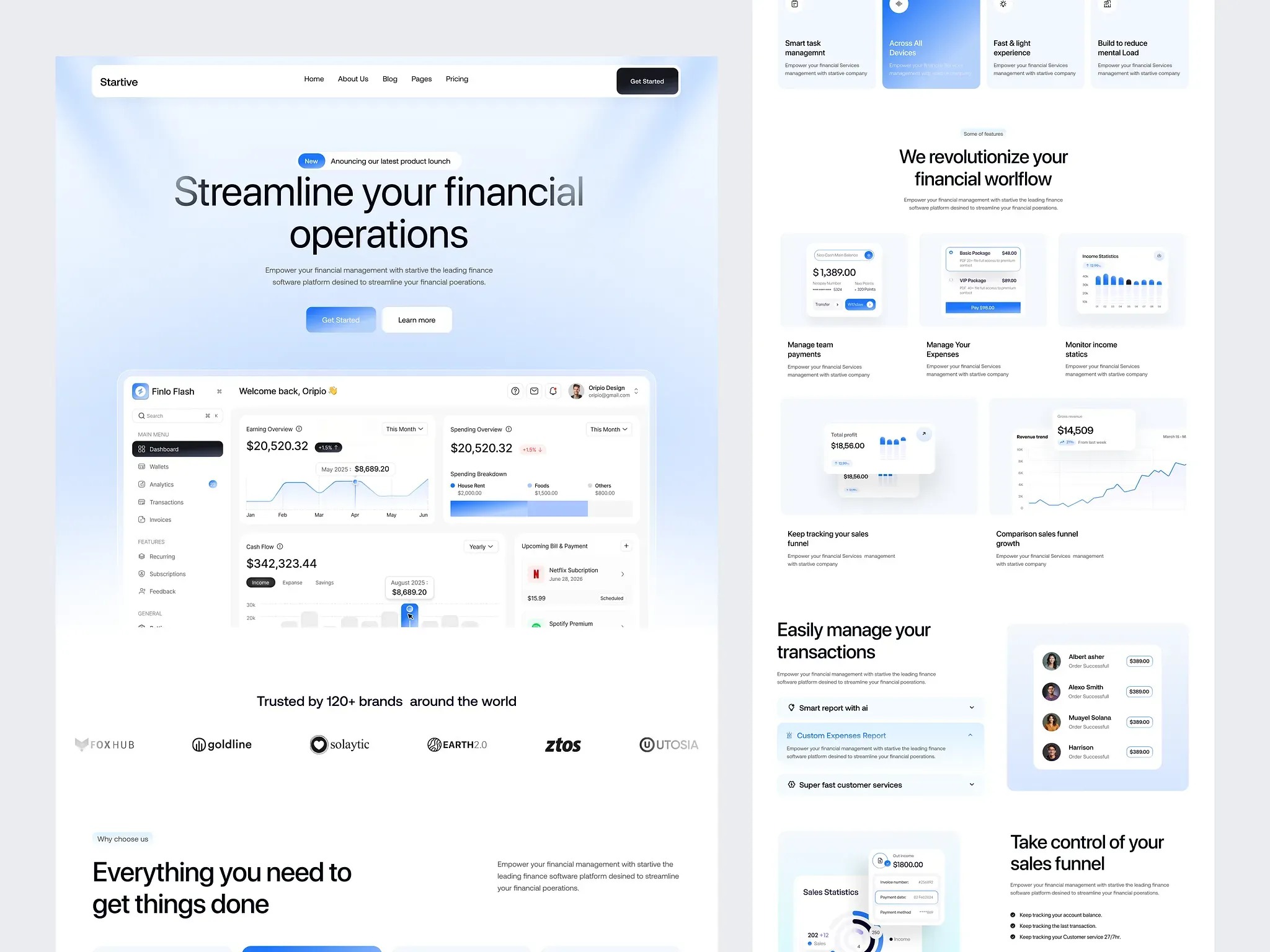 Fintech Landing Page Design Image 0