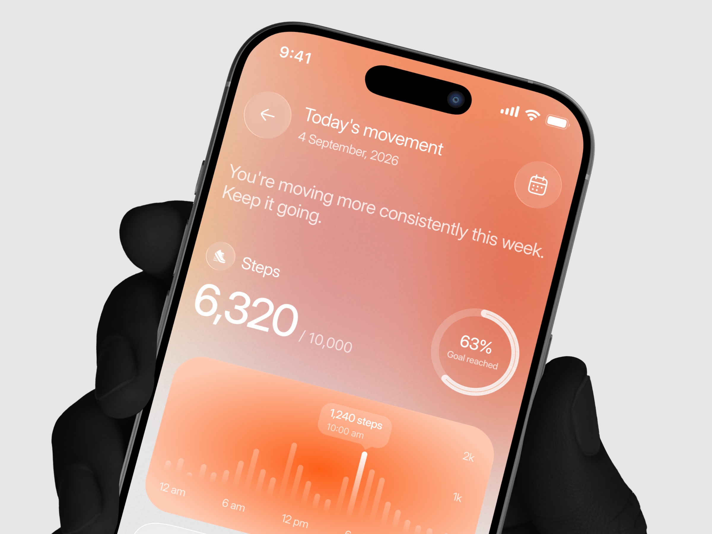 Wellness App: Daily Movement Screen Image 1