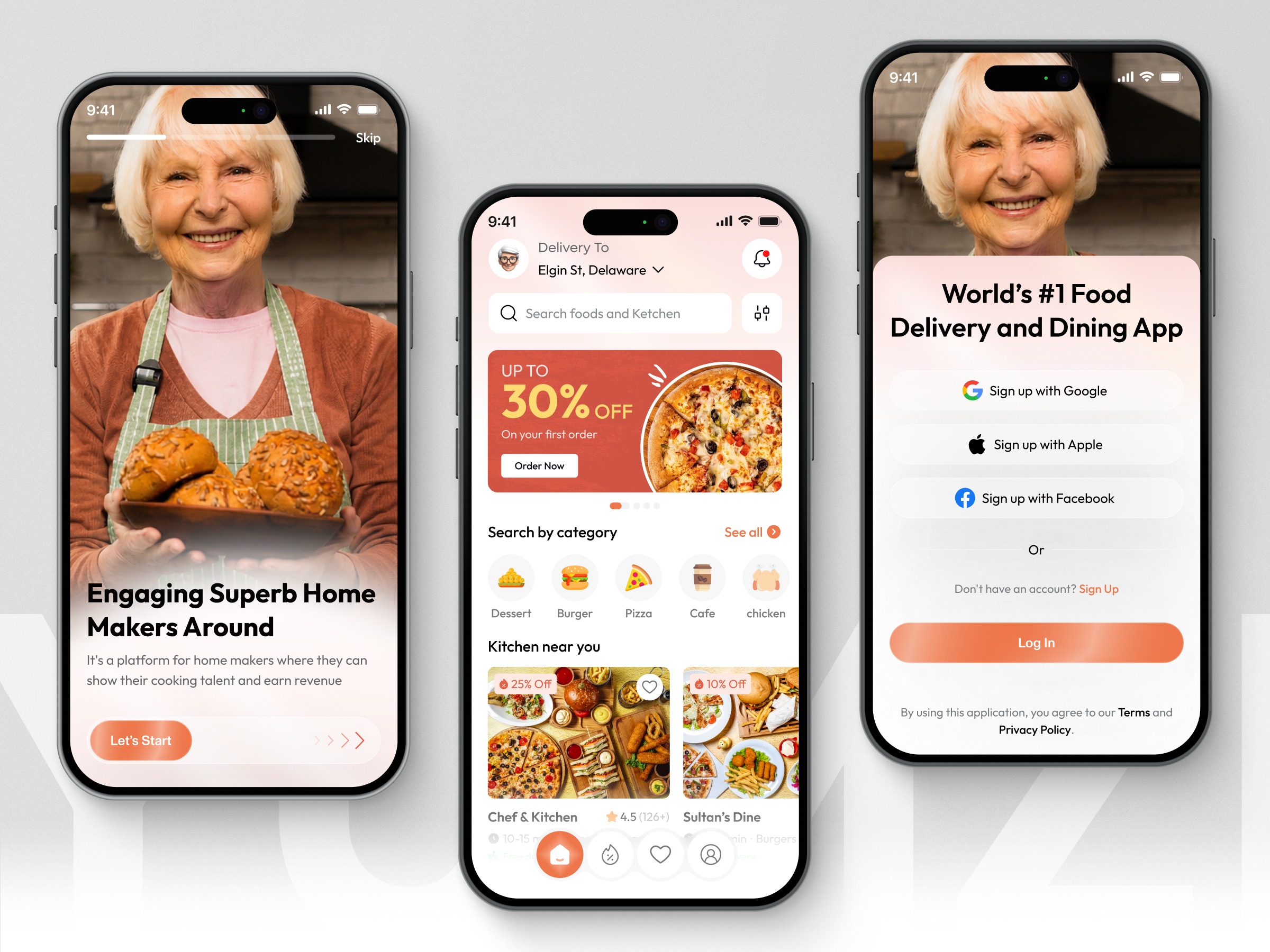 YUMZI - Food Delivery App UI Design Image 0