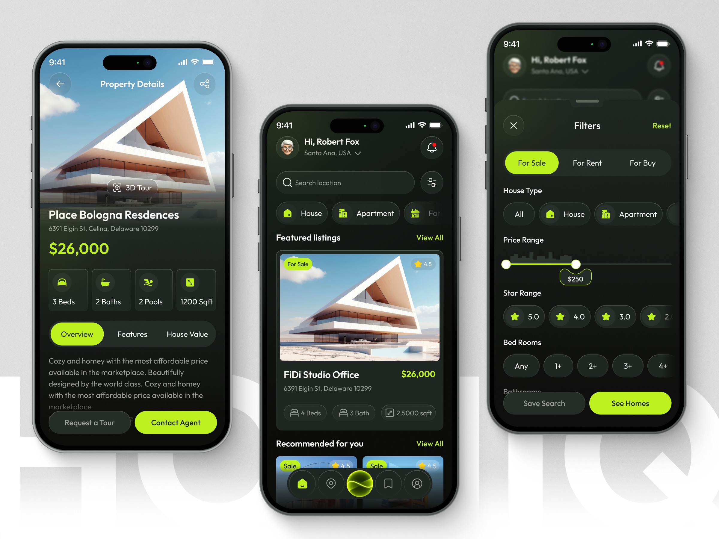 HOMIQ - Real Estate Mobile App UI Design Image 0