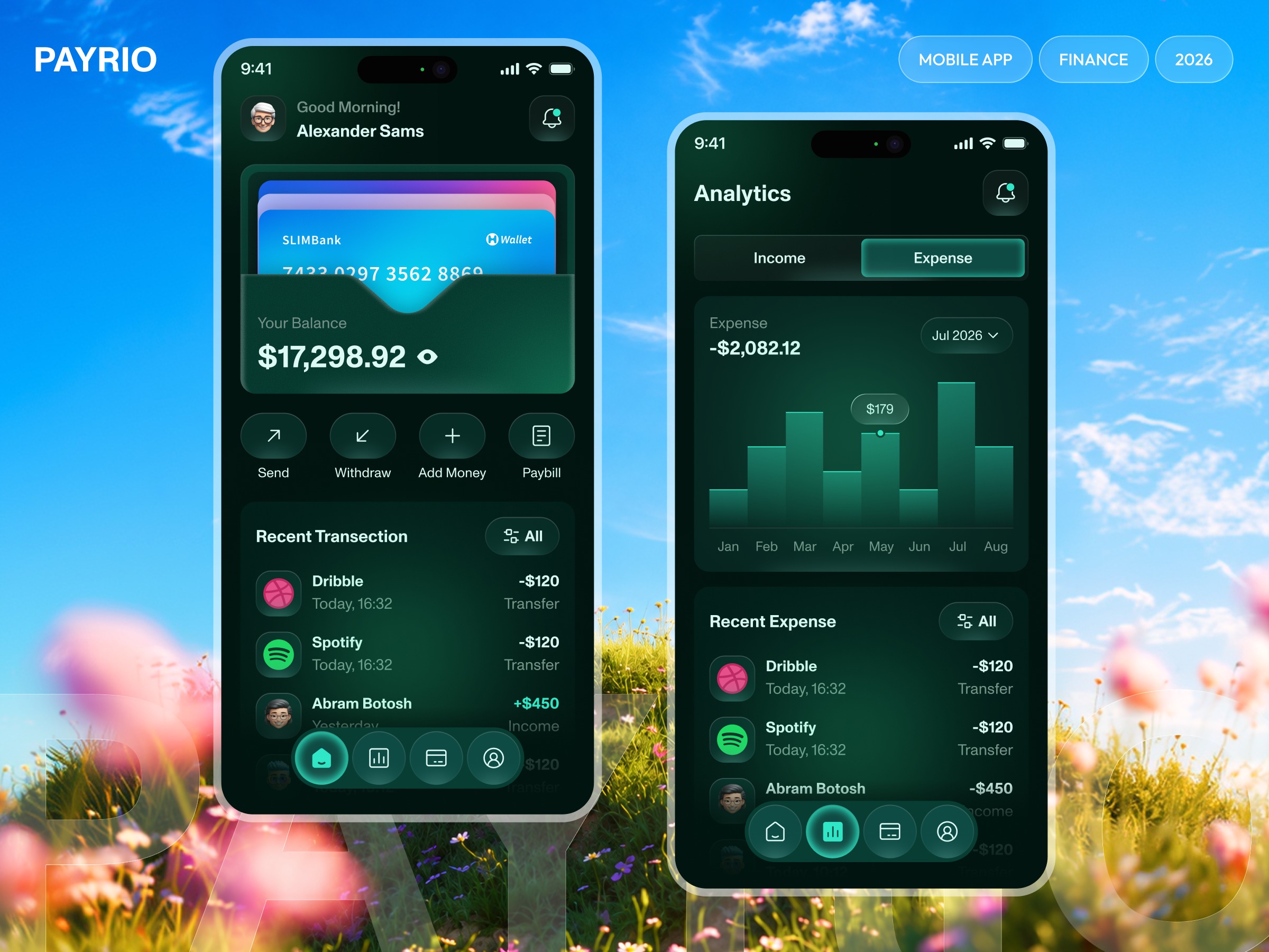 Payrio. - Finance Mobile App UI Design