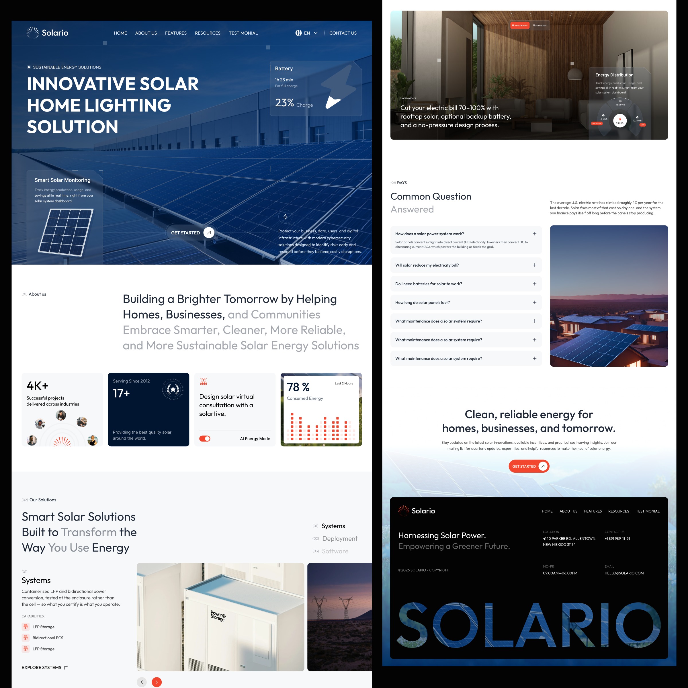 Solario - Solar Energy Website Design