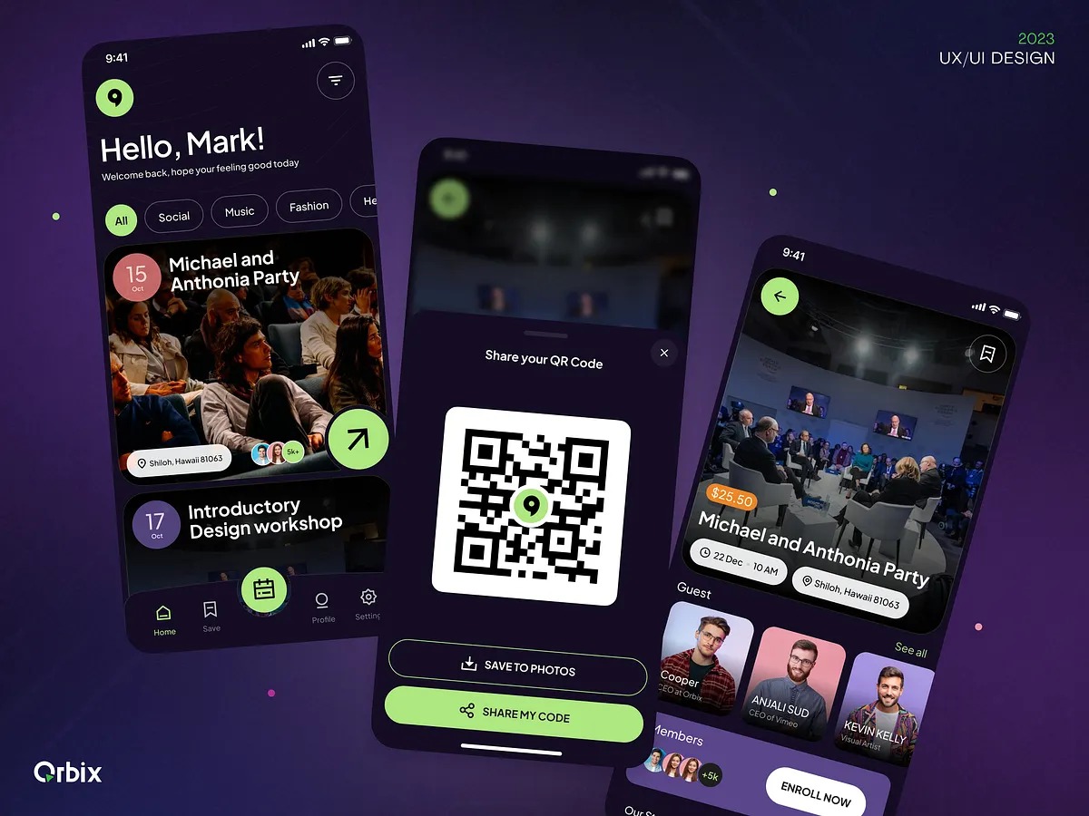 9Events: Mobile App UI | Orbix Studio Image 2