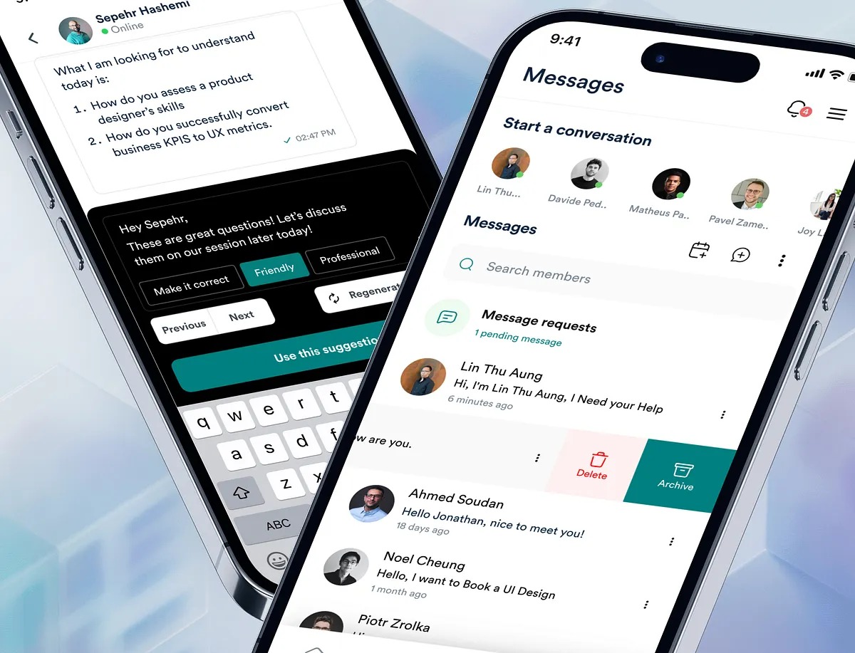 ADPlist: Redesign | AI Integrate Chat Flow UI | Orbix Studio