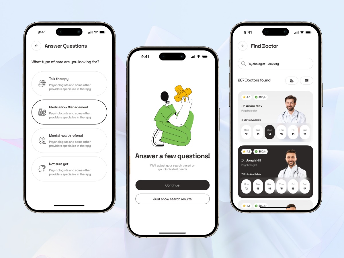 Longevica- Doctor Booking App design | Orbix Studio Image 0