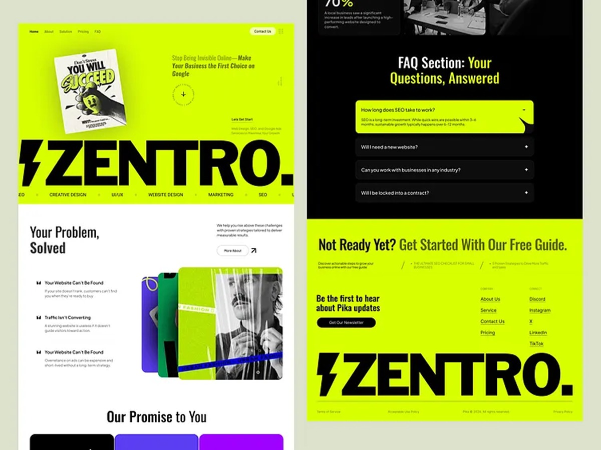 ZENTRO - Landing Page UI Design | Orbix Studio Image 0
