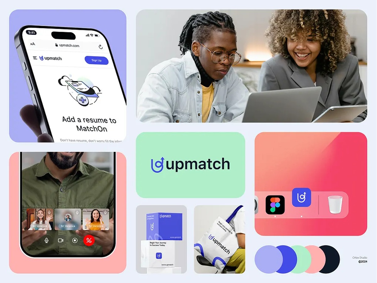 Upmatch - Logo Branding | Orbix Studio Image 0