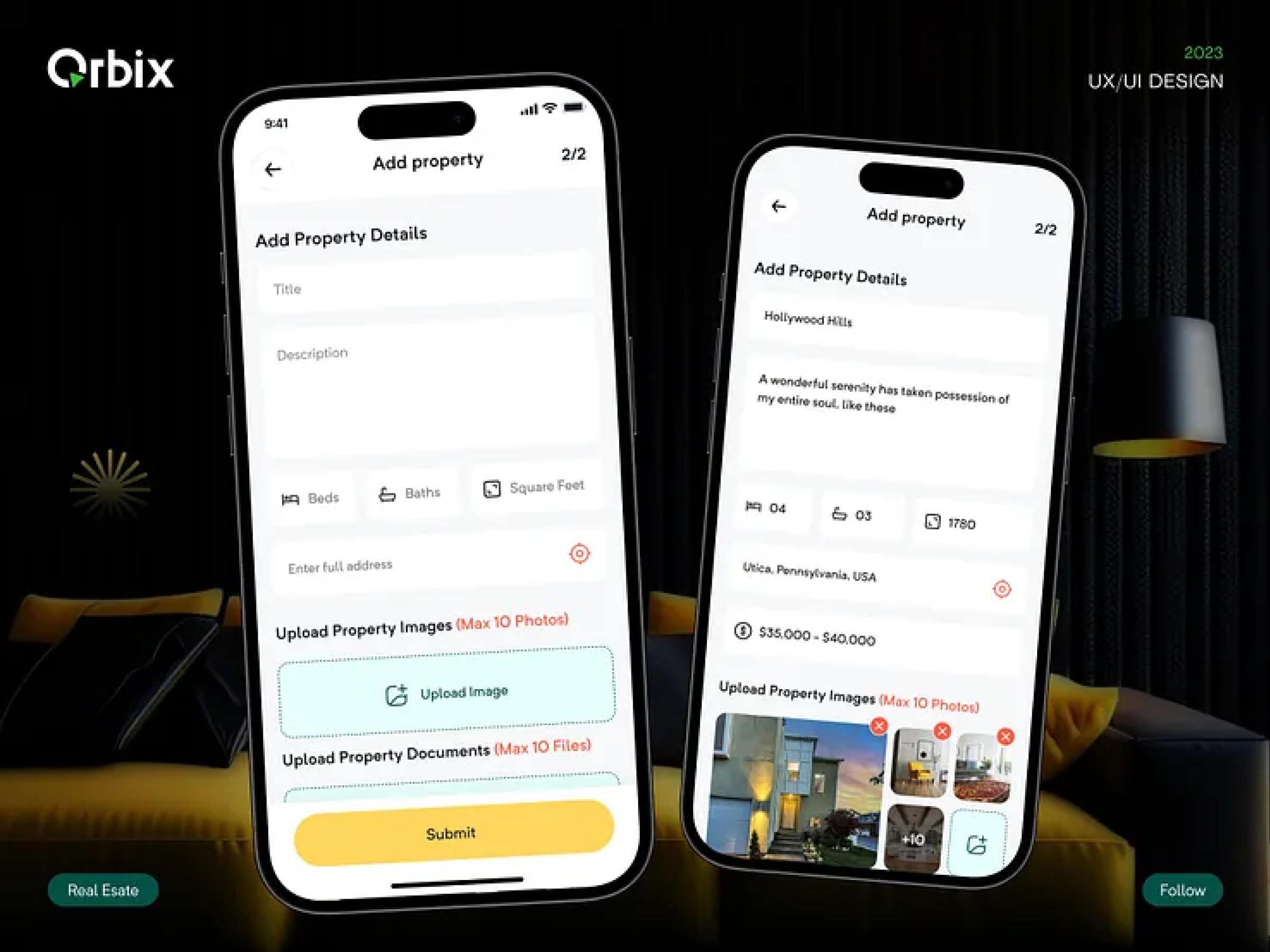 Orelax: Real Estate App UI | Property | Orbix Studio Image 0