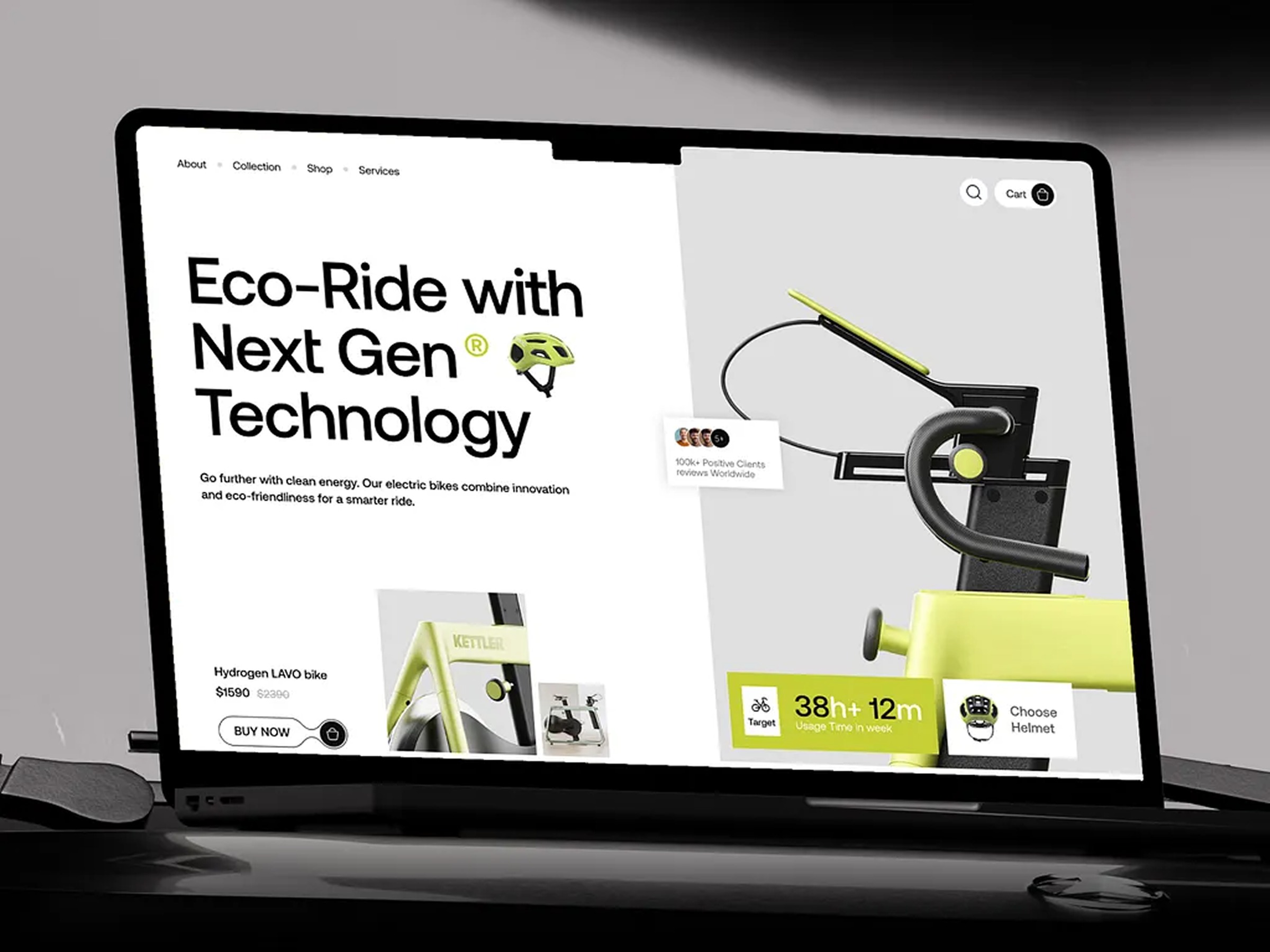 Electric Bicycle Landing Page | Orbix Studio