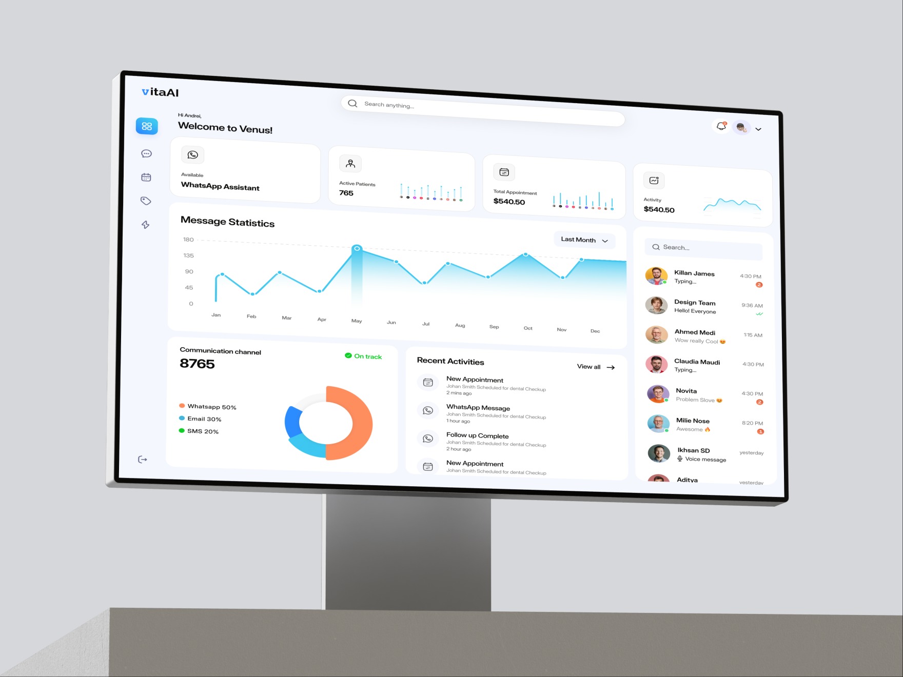 vitaAI - Healthcare Dashboard Design | Orbix Studio Image 1