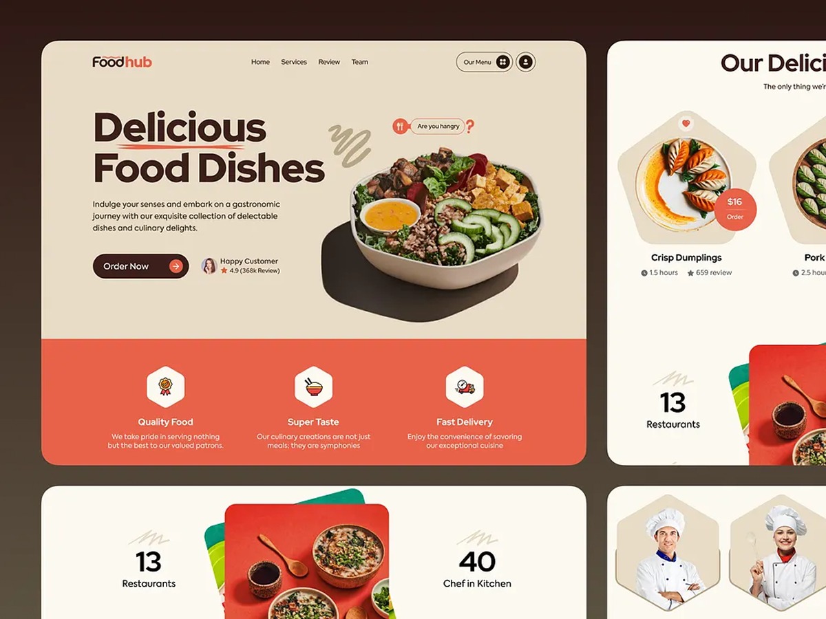 Foodhub | Website | Orbix Studio Orbix Studio