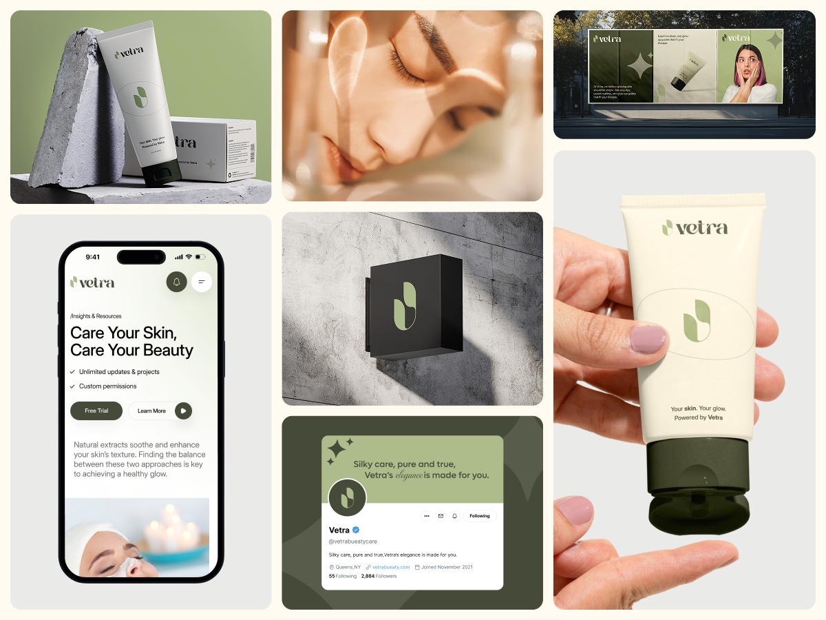 Skincare Branding & Mobile App | Vetra