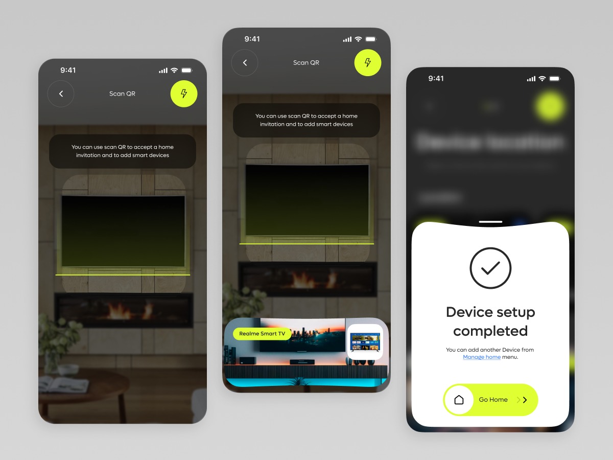 Smart Living Mobile App Design Image 2