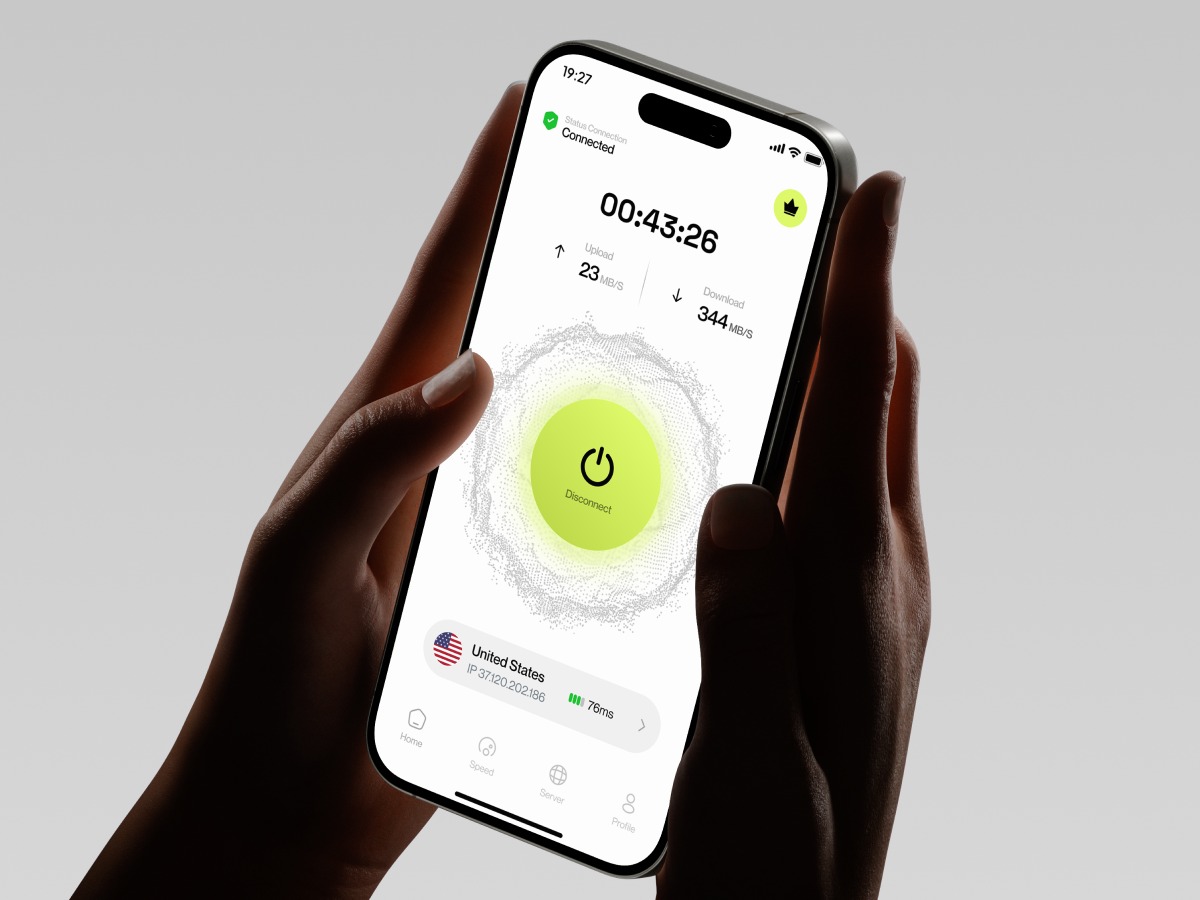 SlyVPN Mobile App Design Image 2