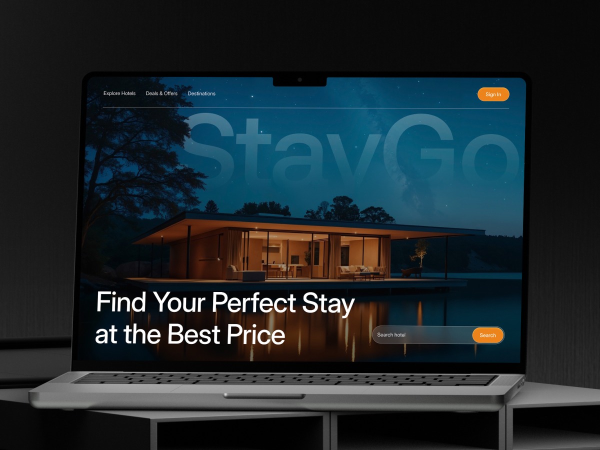 StayGo - Minimal Hotel Website Design 