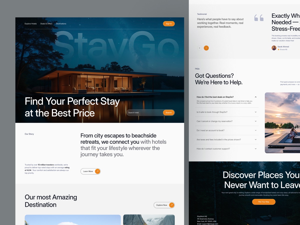 StayGo - Minimal Hotel Website Design  Image 0