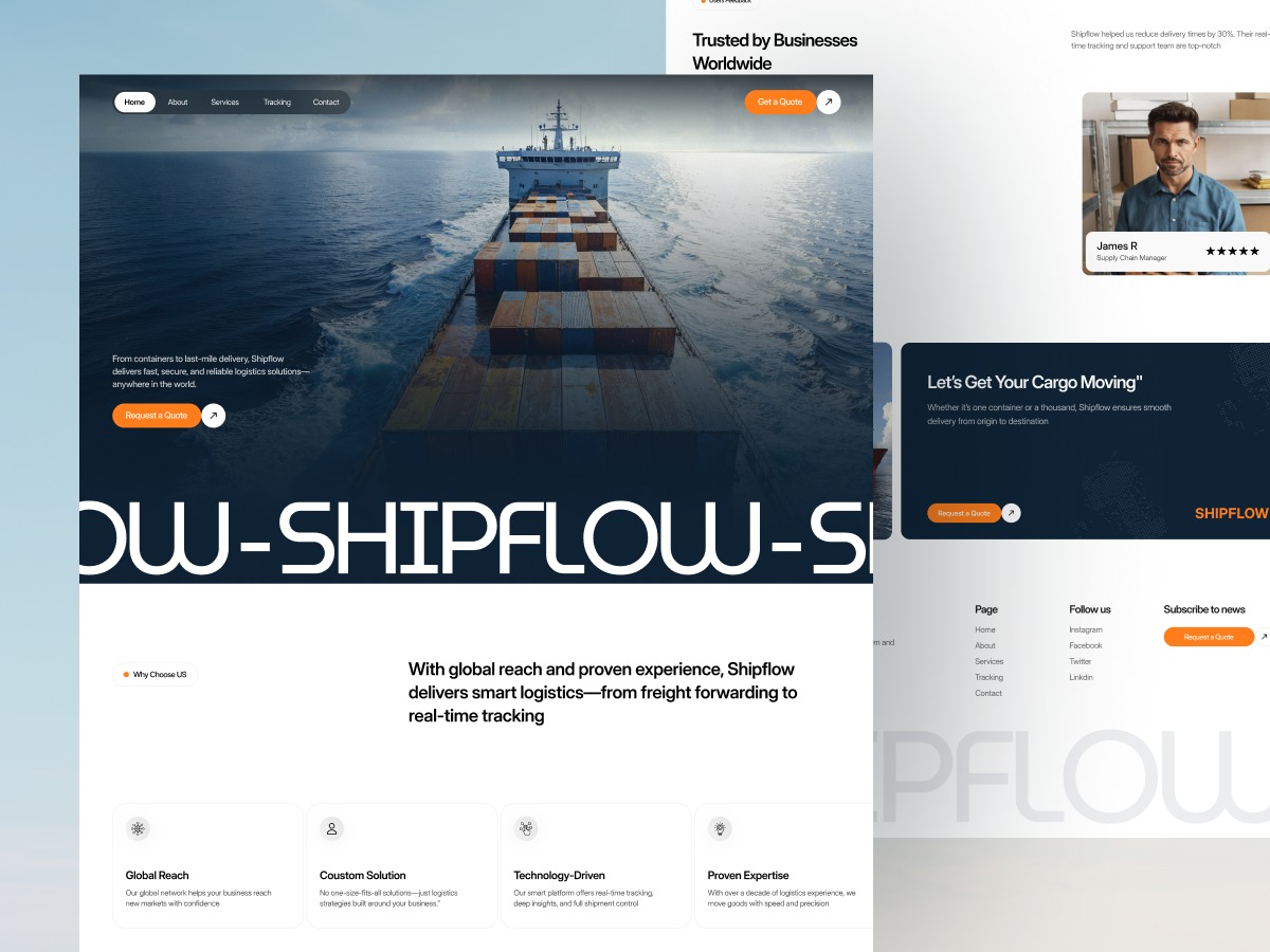 Cargo Shipment Tracking Website Design