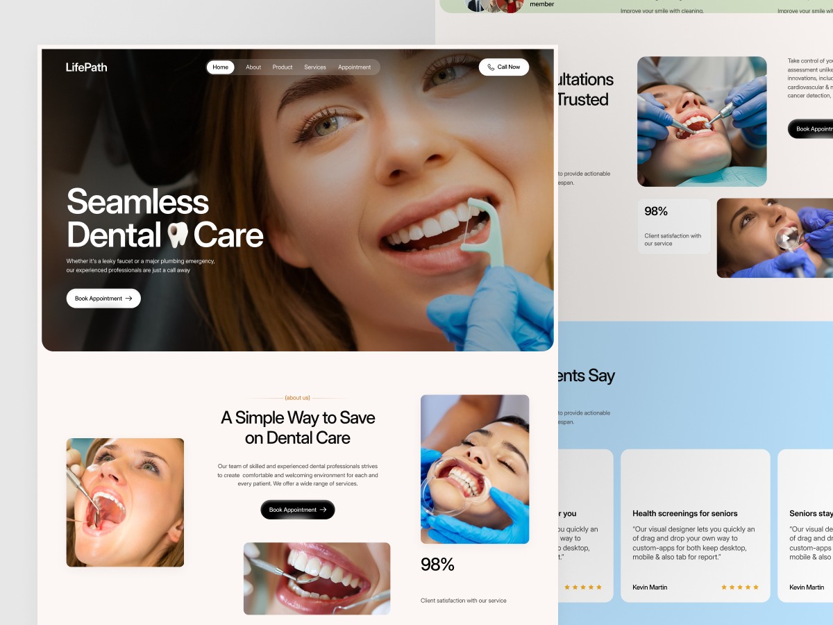 LifePath - Dental Care Landing Page Dsign