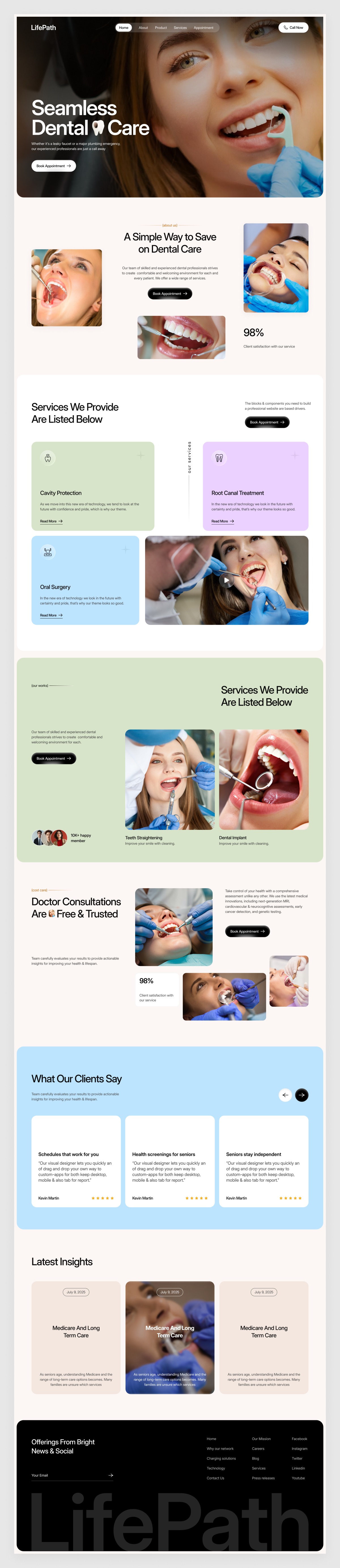 LifePath - Dental Care Landing Page Dsign Image 1