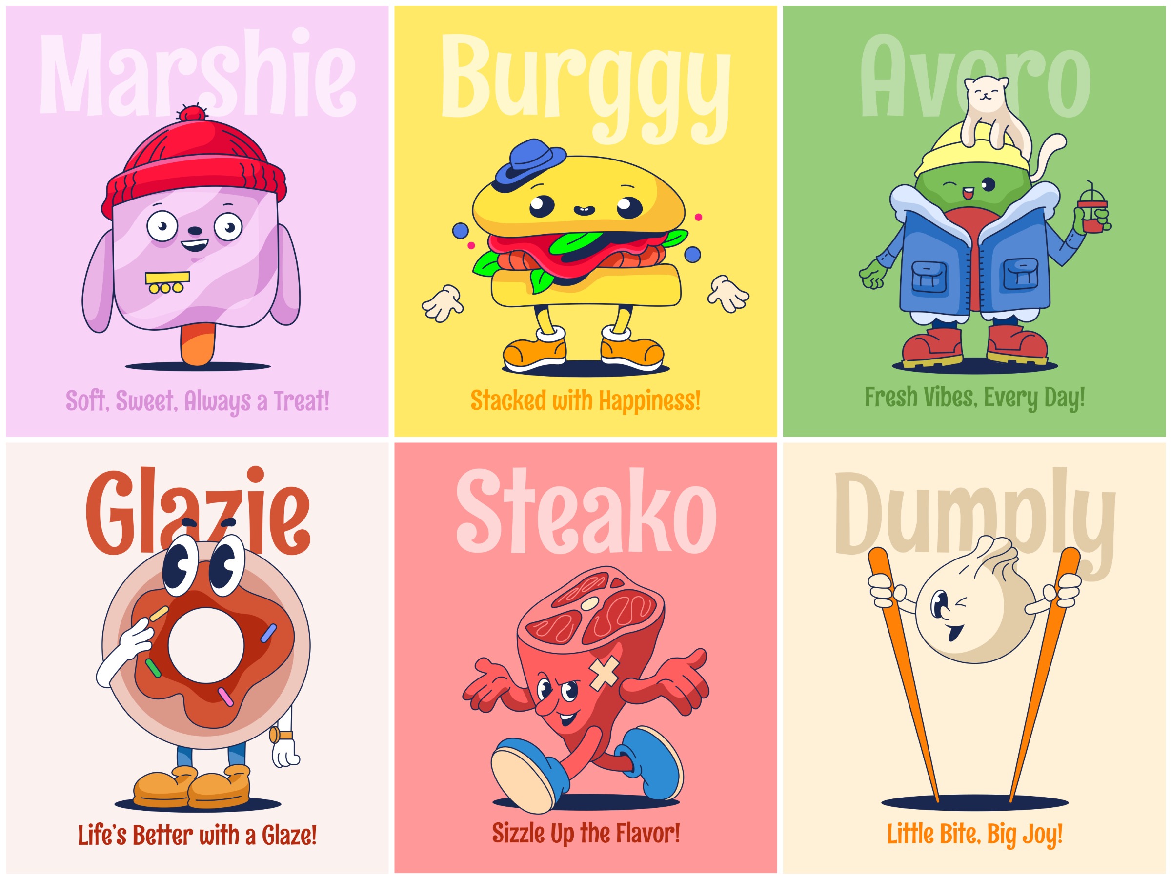 ZuZu Mart - Snack Squad Character Illustration Design