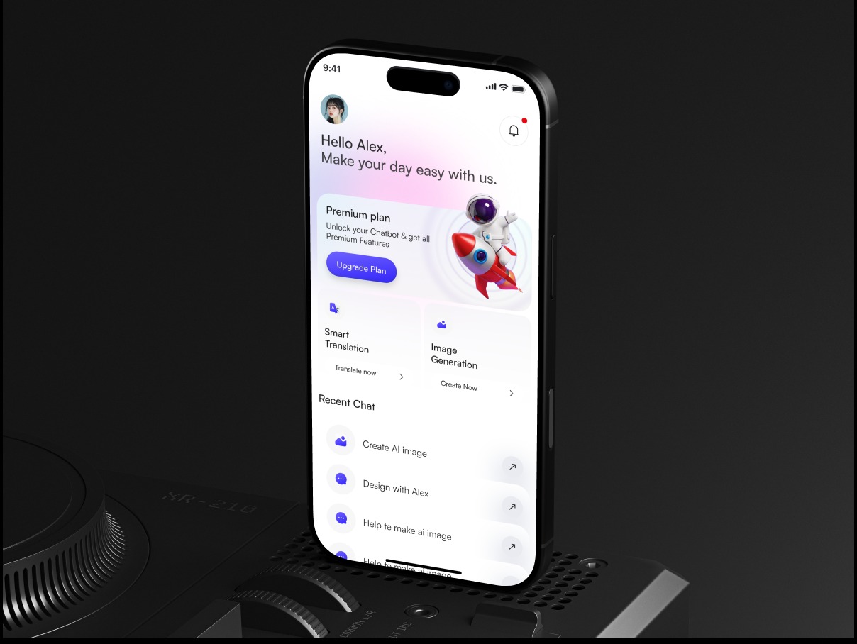 AI Productivity Mobile App Design Image 0