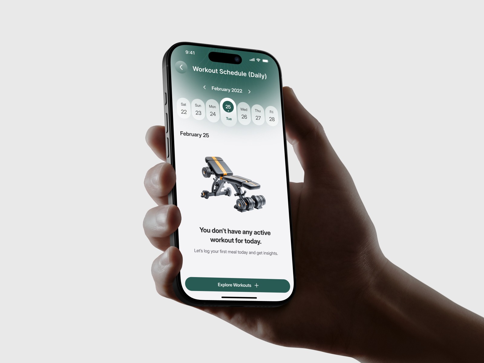 Fitness Nutrition App Design - Workout Schedule  Image 0