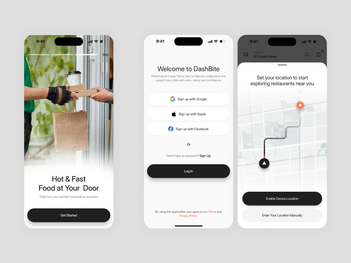 Food Delivery App UI Design - Ordering Flow Image 2