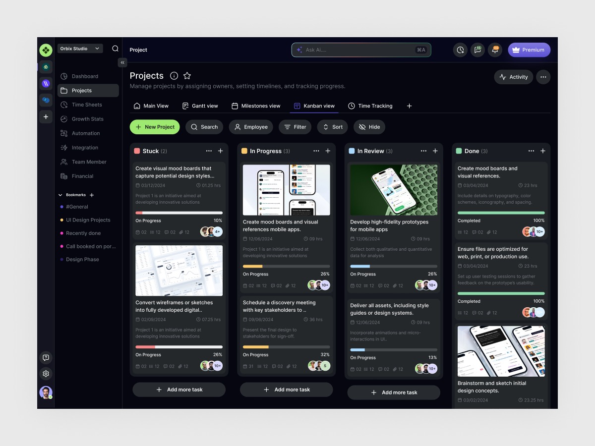 Project Management Web App Design Image 1