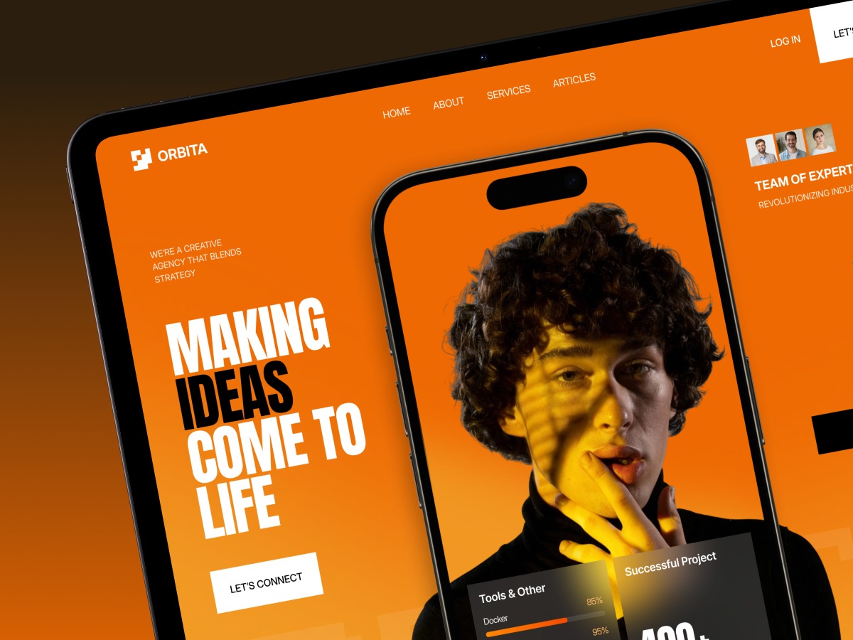 Bold Creative Agency Hero Concept | Premium Web & Mobile UI Image 0