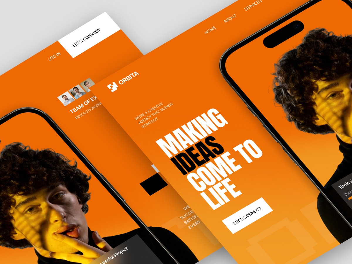 Bold Creative Agency Hero Concept | Premium Web & Mobile UI Image 1