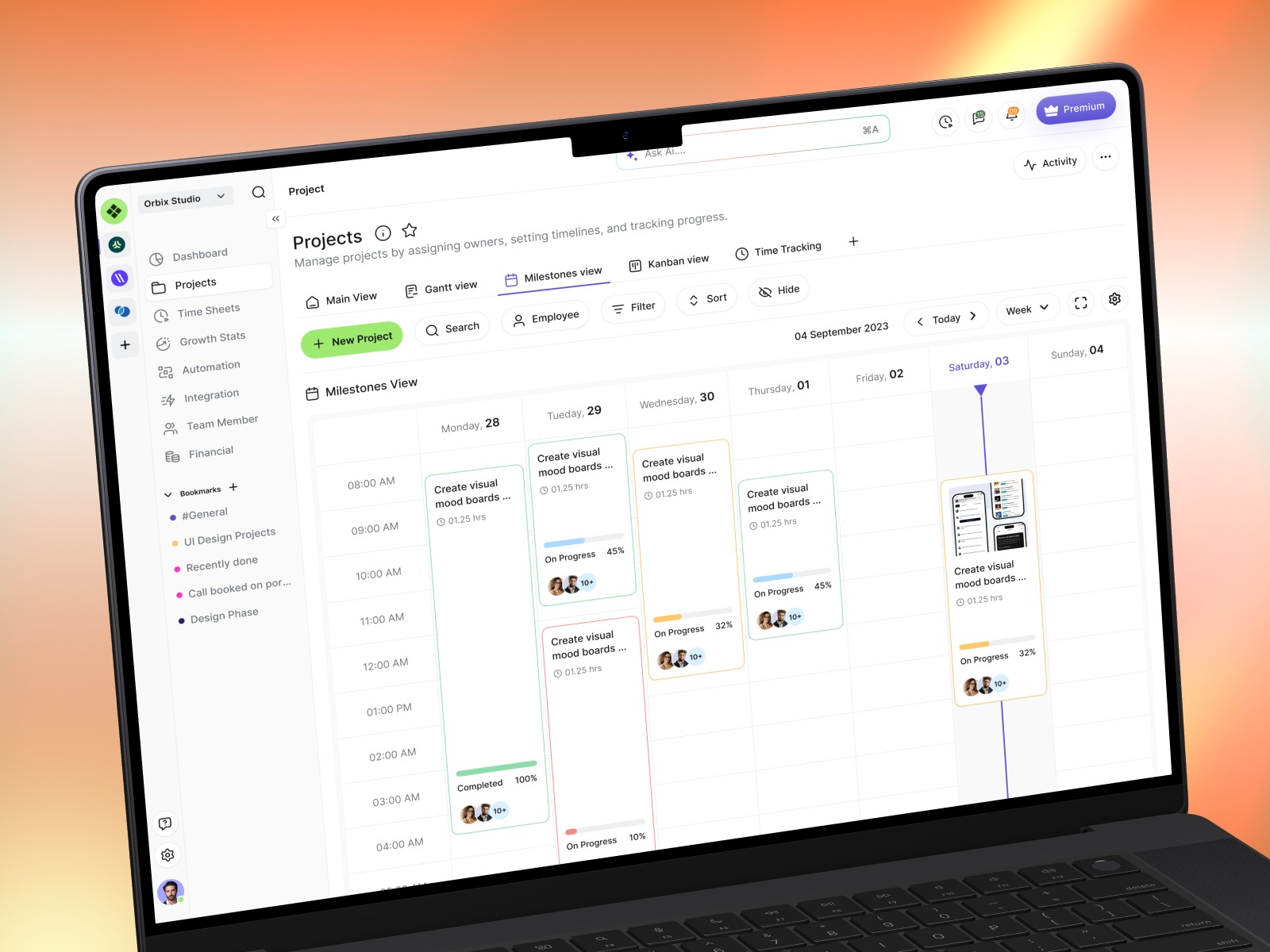 Project Management Dashboard - Milestones & Timeline View Image 0