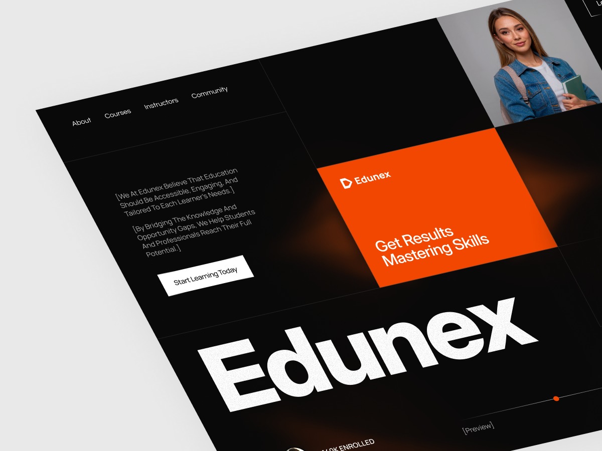 Education Website Hero Section Design Image 1