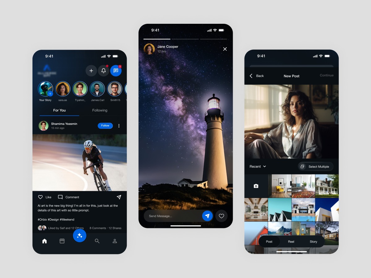 AI-Powered Social Media App UI Image 0